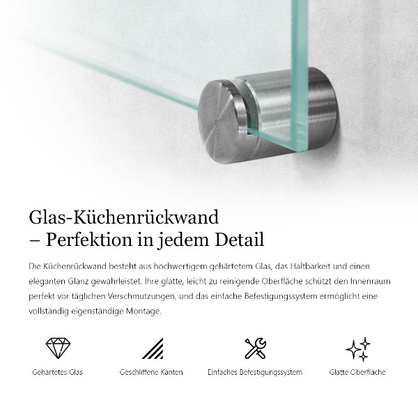 Kitchen splashback transparent 100x30 cm