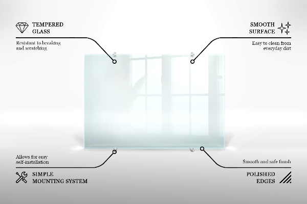 Glass splashback transparent 100x70 cm