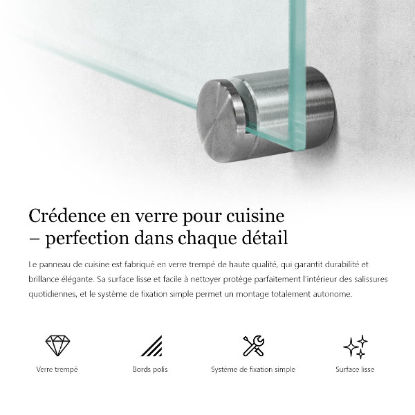 Kitchen wall panels transparent 120x60 cm