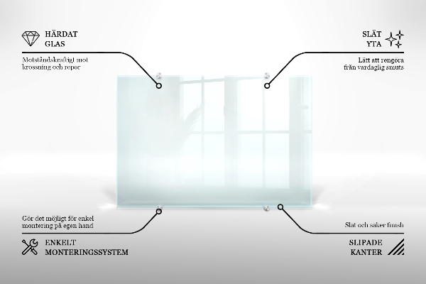Kitchen wall panels transparent 120x60 cm