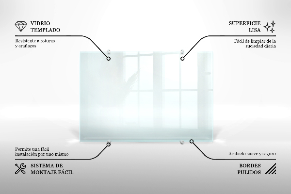 Transparent kitchen wall panels 125x50 cm