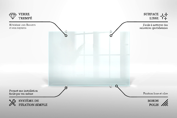 Splashback panel for kitchen transparent 140x70 cm