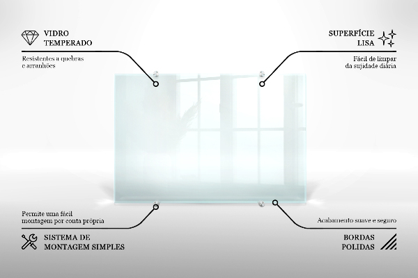 Splashback panel for kitchen transparent 140x70 cm