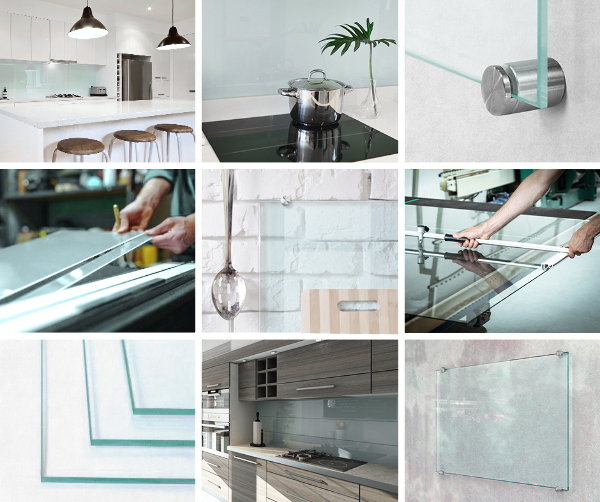 Splashback panel for kitchen transparent 140x70 cm