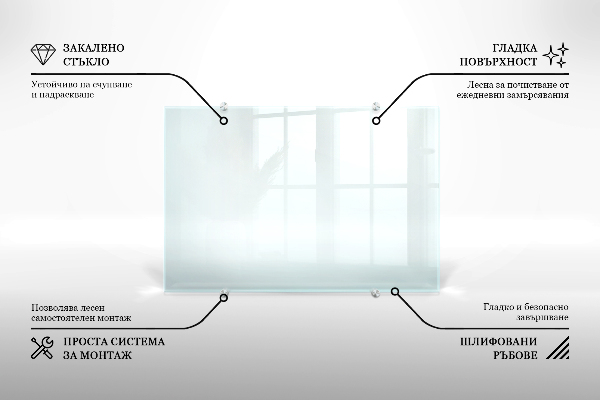 Cooker splashback transparent 60x40 cm