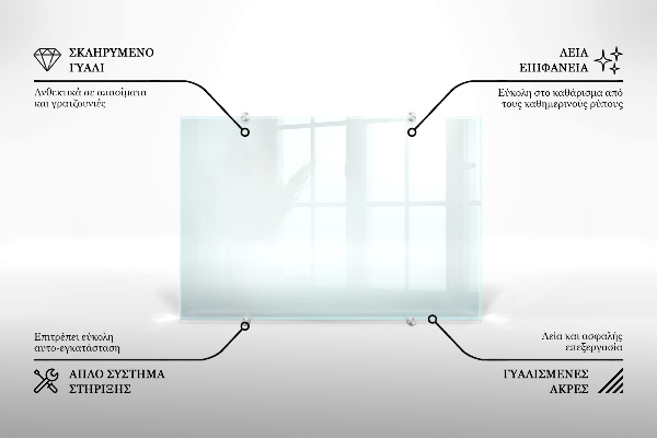 Transparent kitchen splashback 80x60 cm
