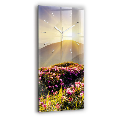 Modern vertical wall clock Mountain landscape