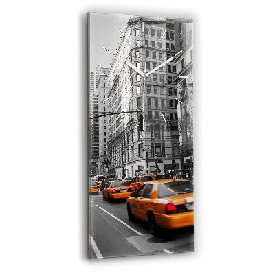 Modern vertical wall clock Manhattan and Taxis