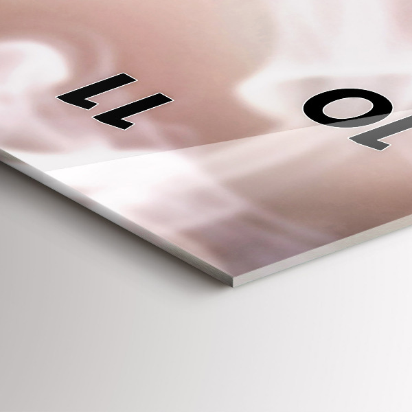 Modern vertical wall clock A cup of coffee