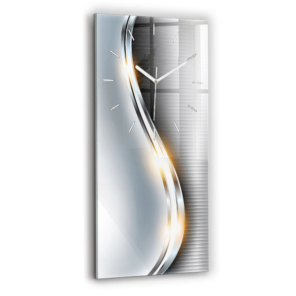 Modern vertical wall clock Metal abstraction