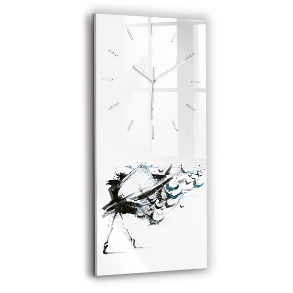 Modern vertical wall clock Woman dancing ballet