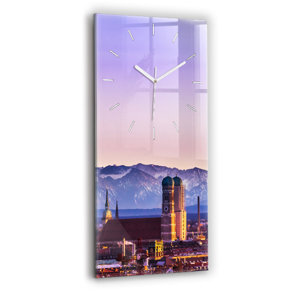 Modern vertical wall clock German Alps Munich