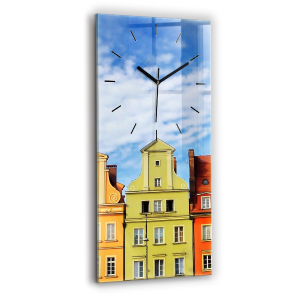 Modern vertical wall clock Wroclaw - Old Town