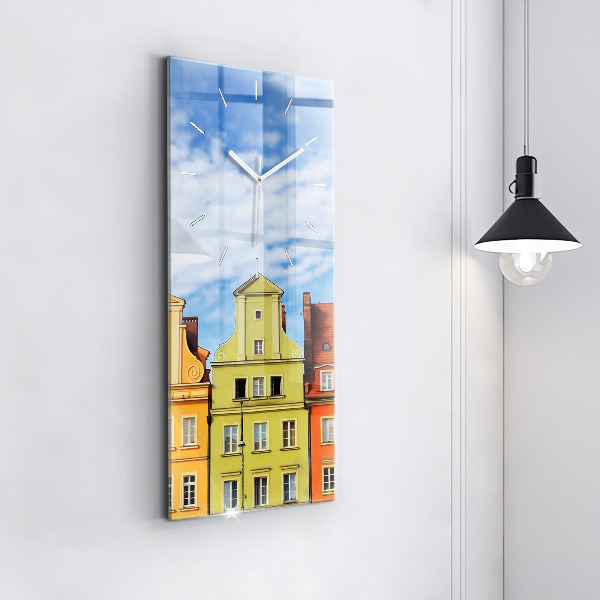 Modern vertical wall clock Wroclaw - Old Town