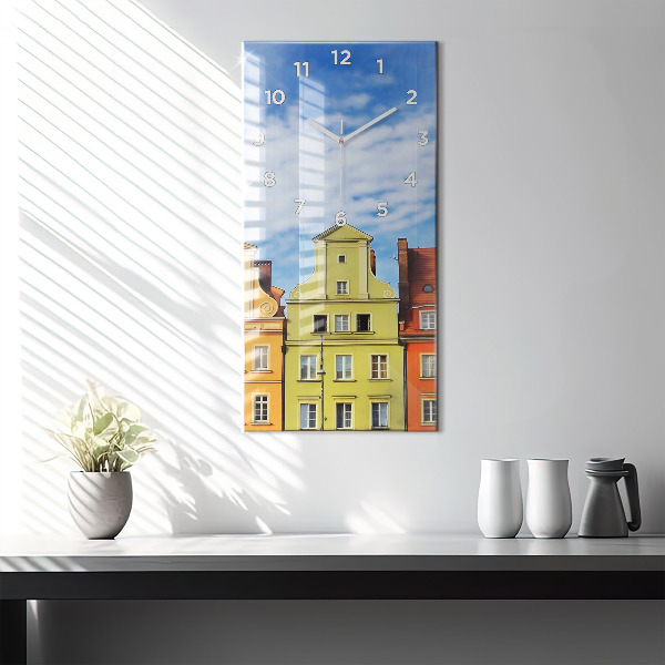 Modern vertical wall clock Wroclaw - Old Town