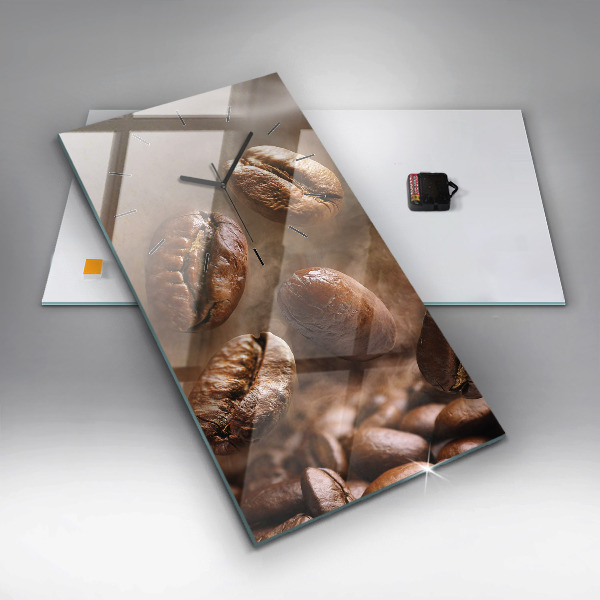 Modern vertical wall clock Coffee beans