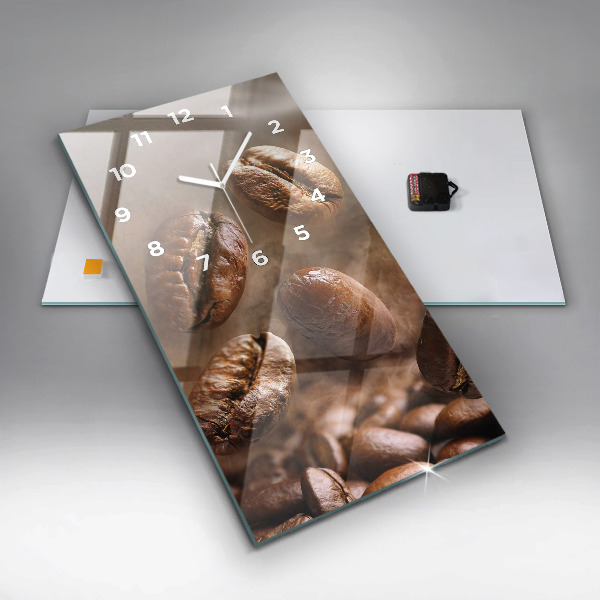 Modern vertical wall clock Coffee beans