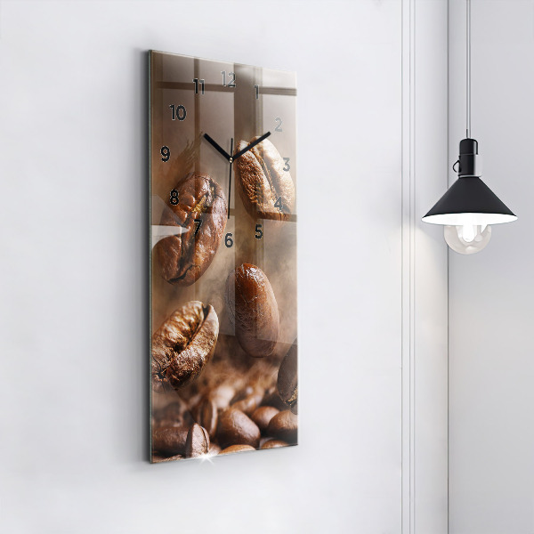 Modern vertical wall clock Coffee beans