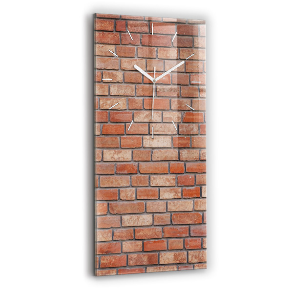 Modern vertical wall clock Brick wall
