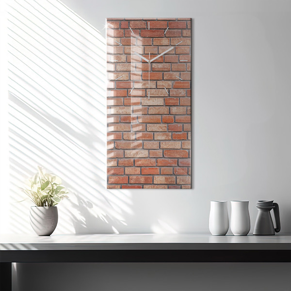 Modern vertical wall clock Brick wall