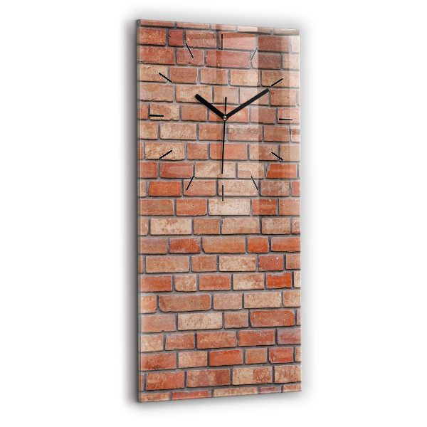 Modern vertical wall clock Brick wall