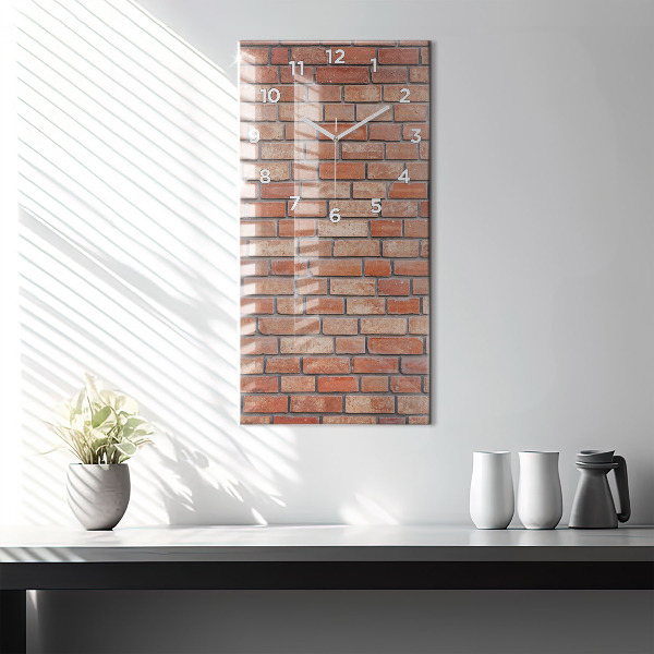 Modern vertical wall clock Brick wall