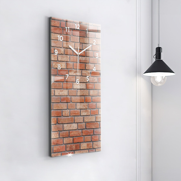 Modern vertical wall clock Brick wall