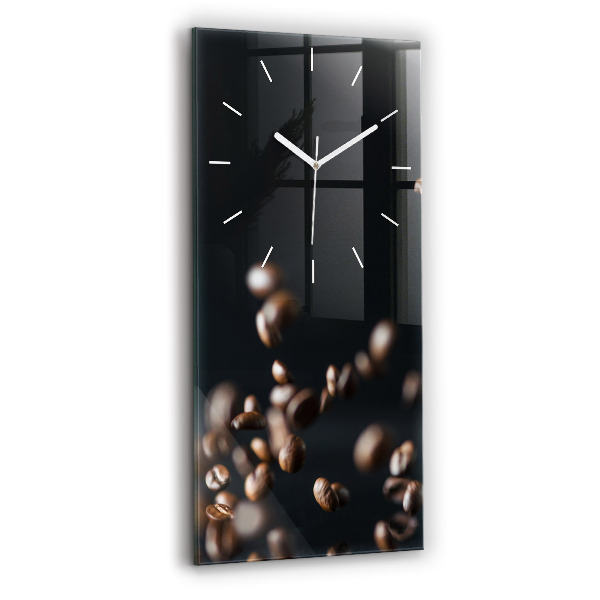 Modern vertical wall clock Coffee beans