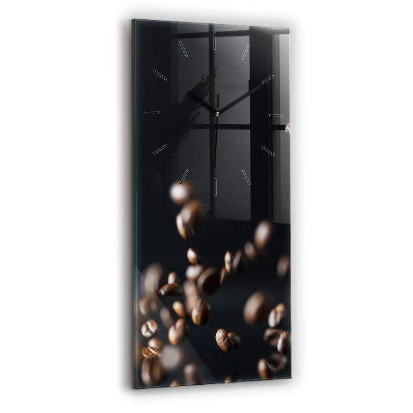 Modern vertical wall clock Coffee beans