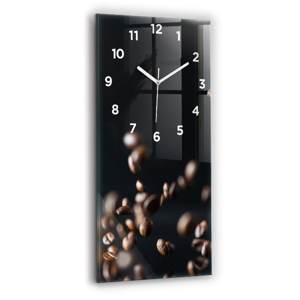 Modern vertical wall clock Coffee beans