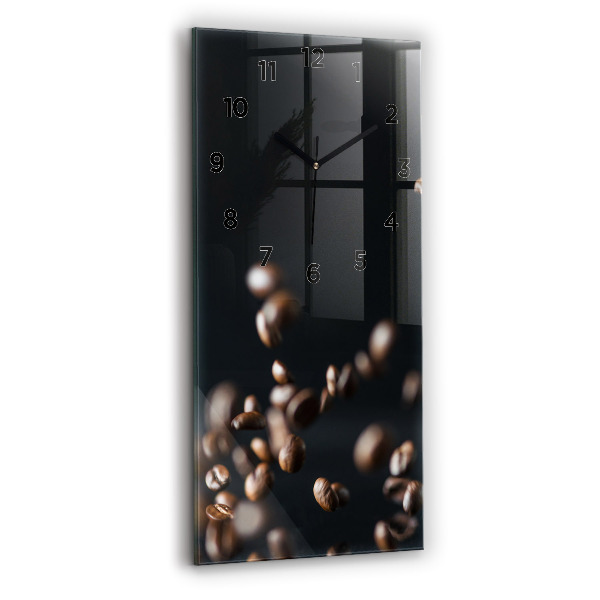 Modern vertical wall clock Coffee beans