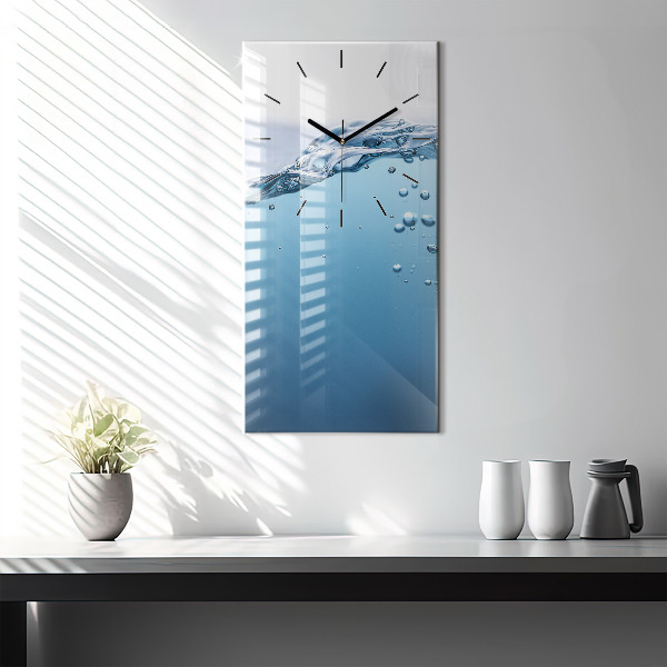 Modern vertical wall clock Underwater view