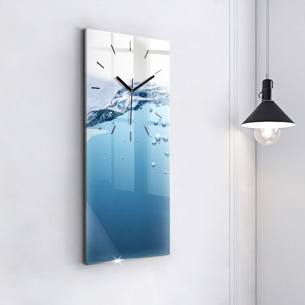 Modern vertical wall clock Underwater view