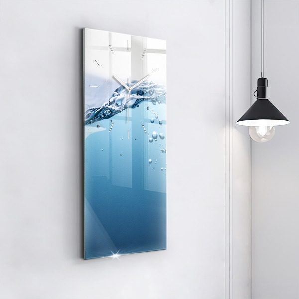 Modern vertical wall clock Underwater view