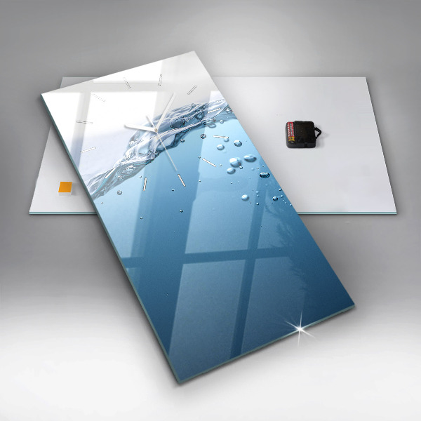Modern vertical wall clock Underwater view