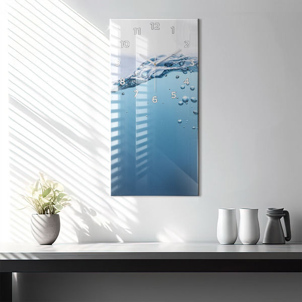 Modern vertical wall clock Underwater view