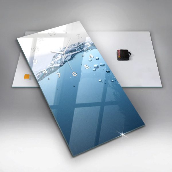 Modern vertical wall clock Underwater view