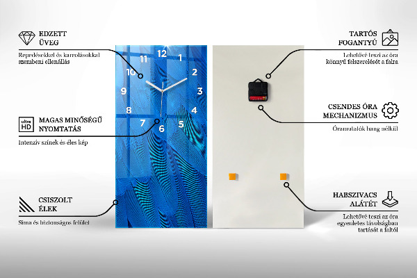 Modern vertical wall clock Underwater view