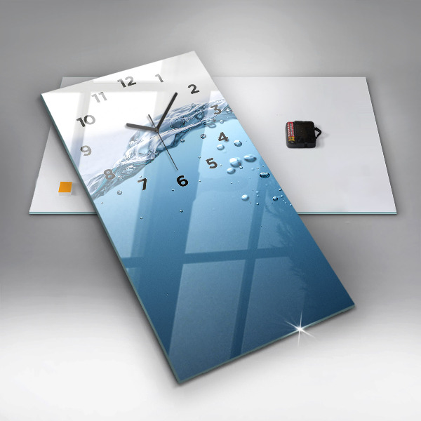 Modern vertical wall clock Underwater view