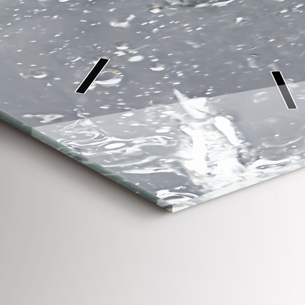 Modern vertical wall clock Citrus in water