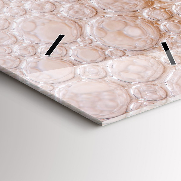 Modern vertical wall clock Beer with foam