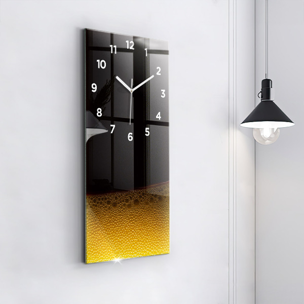 Modern vertical wall clock Orange juice