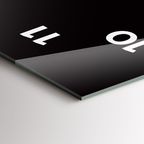 Modern vertical wall clock Orange juice