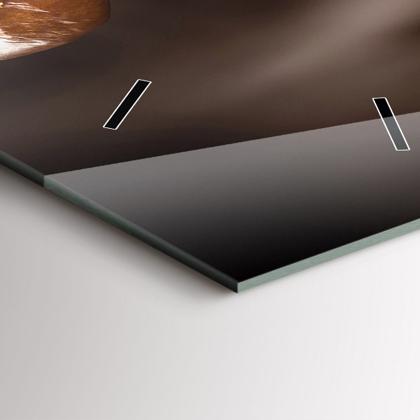 Modern vertical wall clock Hot coffee