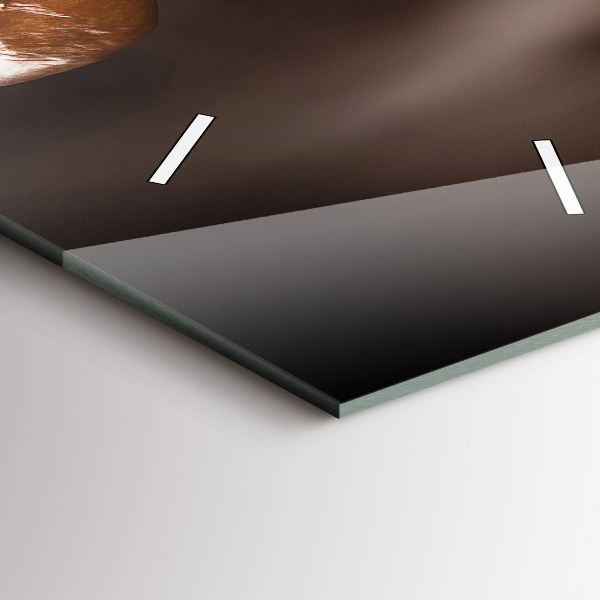 Modern vertical wall clock Hot coffee