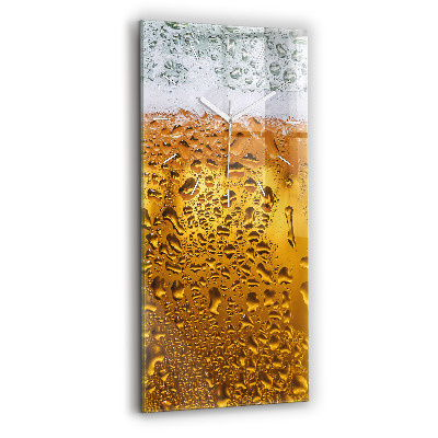 Modern vertical wall clock A mug of beer
