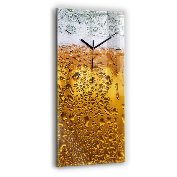 Modern vertical wall clock A mug of beer