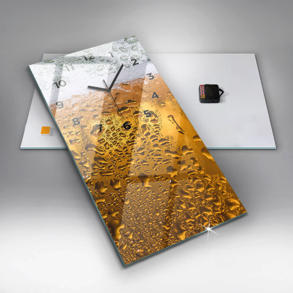 Modern vertical wall clock A mug of beer