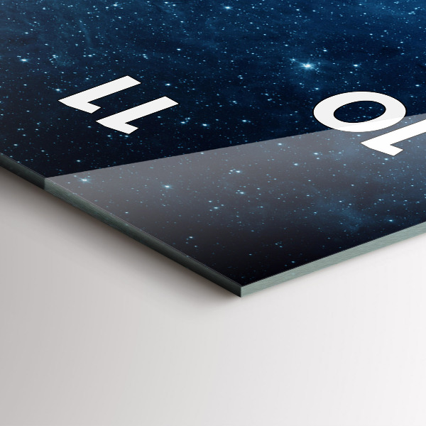 Modern vertical wall clock Earth and Galaxy – NASA