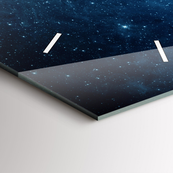 Modern vertical wall clock Earth and Galaxy – NASA